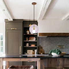 Mizan Glass Plated Pendant Light - Furniture One Shop