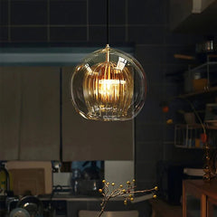 Mizan Glass Plated Pendant Light - Furniture One Shop