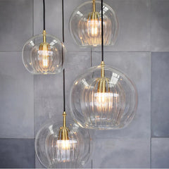 Mizan Glass Plated Pendant Light - Furniture One Shop