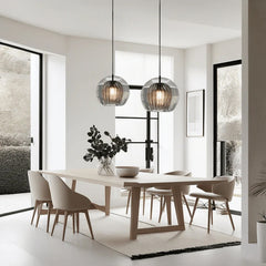 Mizan Glass Plated Pendant Light - Furniture One Shop