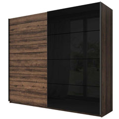 Galaxy Wooden Wardrobe 220cm With 2 Sliding Doors In Oak Monastery