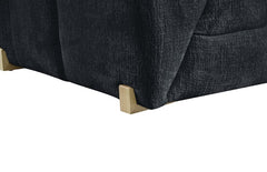 Genoa Right Hand L-Shape Corner Sofa In Charcoal Fabric