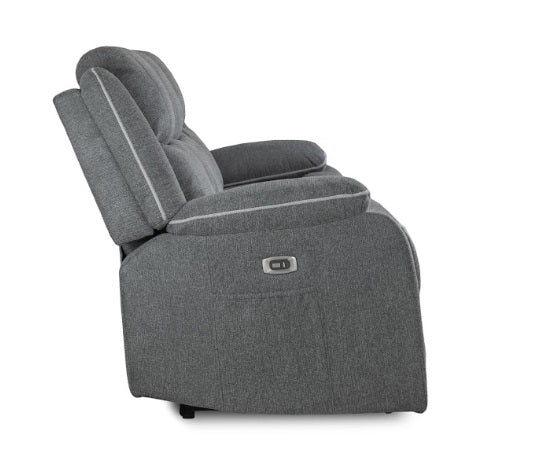 Harald Fabric Electric Recliner Arm Chair In Grey