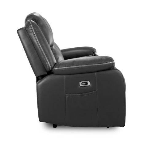 Harald Faux Leather Electric Recliner Arm Chair In Black