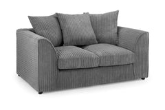 Harley Jumbo Cord 2 Seater Sofa In Grey Fabric