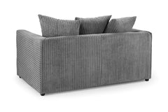 Harley Jumbo Cord 2 Seater Sofa In Grey Fabric
