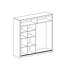 Havana ID-12 Wooden Wardrobe With 2 Sliding Doors In Whit Matt