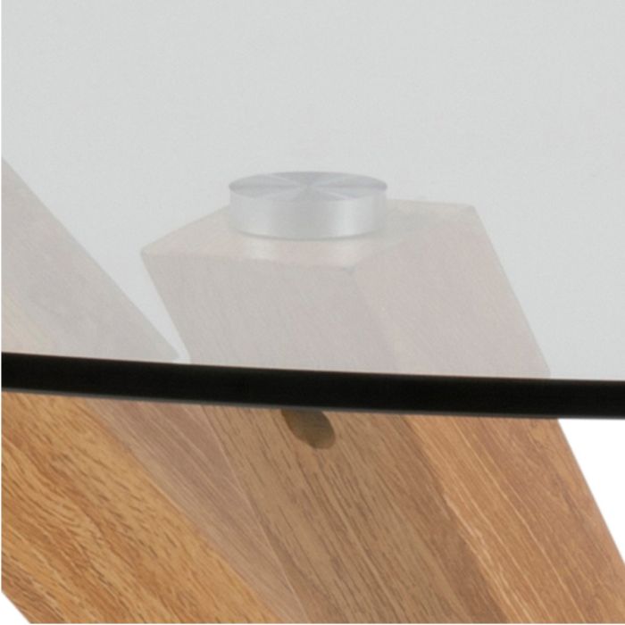 Heaven Round Dining Table with Glass Top 119cm - UK