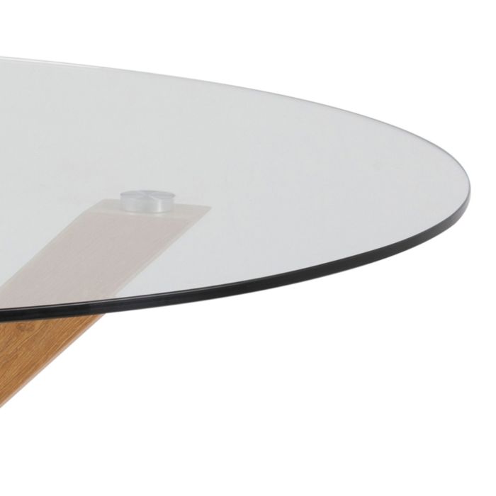 Heaven Round Dining Table with Glass Top 119cm - UK