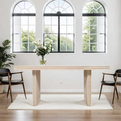 Hudson Carved Mango Wood Dining Table 6 Seater - Furniture One Shop