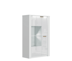 Ice Wide Display Cabinet In White High Gloss