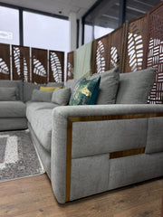 Jupiter Large Corner Sofa In Grey Fabric