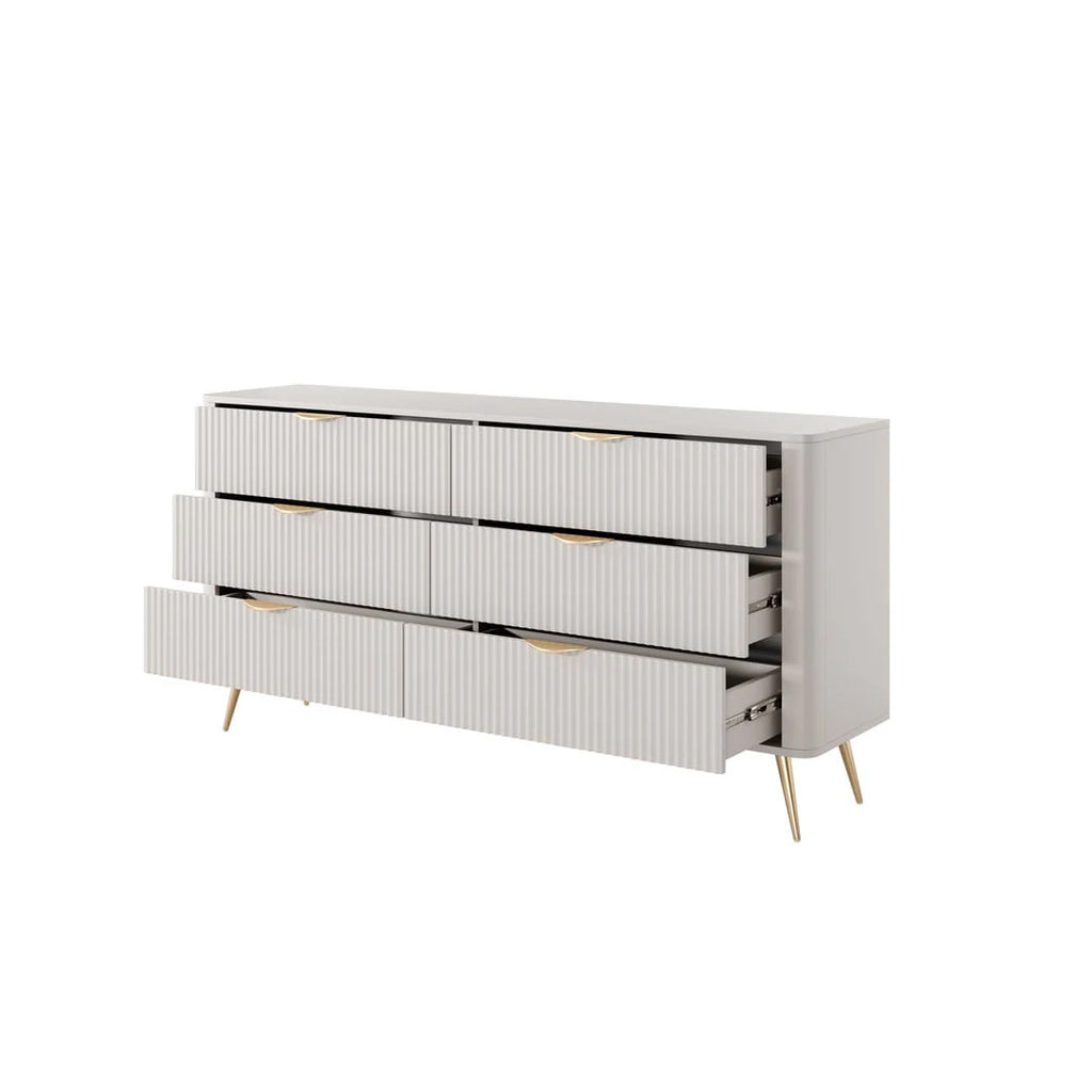 Lante 6 Drawers Chest Of Drawers in Beige - 163cm
