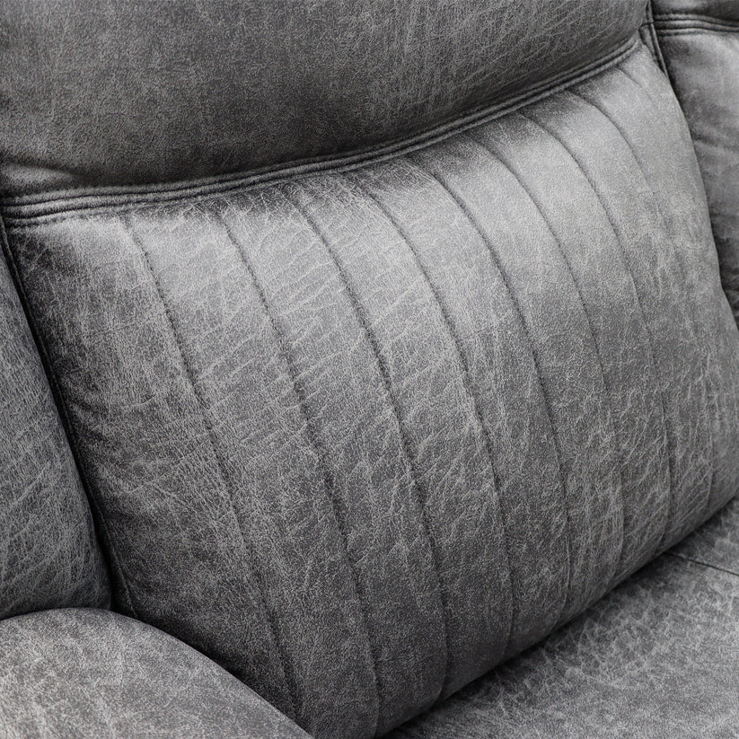 Leon Electric Recliner 2 Seater Sofa In Grey Tech Fabric - Furniture One Shop