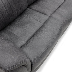 Leon Electric Recliner 3 Seater Sofa In Grey Tech Fabric