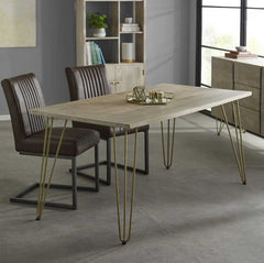 Light Gold Dining Table - Furniture One Shop