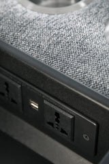 Linden Fabric 2 Seater Electric Recliner Sofa In Grey