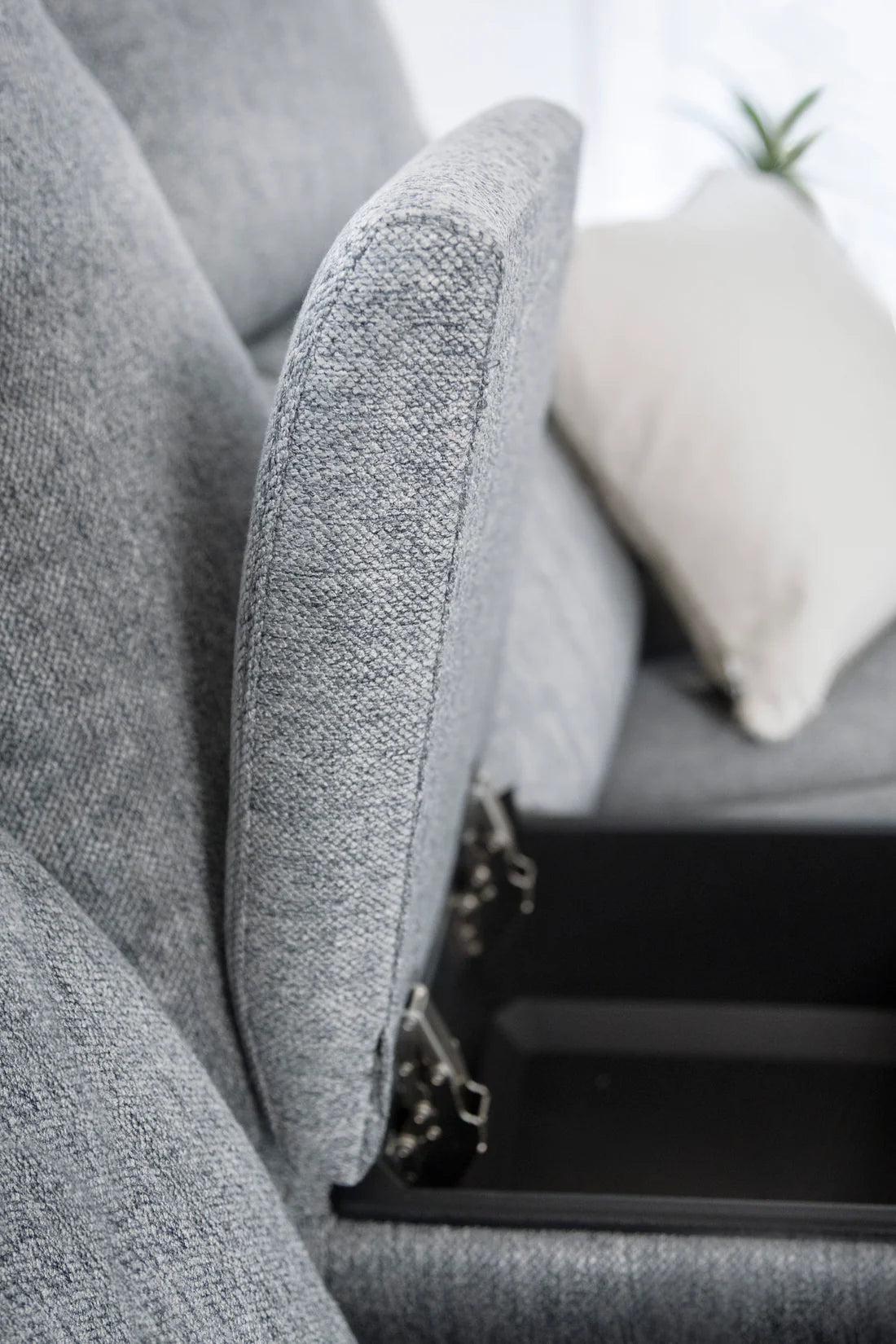 Linden Fabric 2 Seater Electric Recliner Sofa In Grey