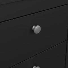 Madrid Bedside Table 2 drawers in Matt Black - Furniture One Shop