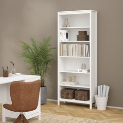 Madrid Bookcase in White - Furniture One Shop