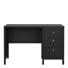 Madrid Desk 3 drawers Matt Black - Furniture One Shop