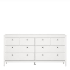 Madrid Double dresser 4+4 drawers in White