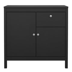 Madrid Sideboard 2 Doors 1 Drawer in Matt Black - Furniture One Shop