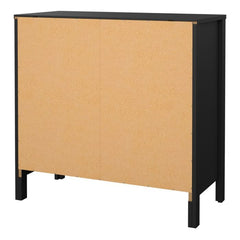 Madrid Sideboard 2 Doors 1 Drawer in Matt Black - Furniture One Shop