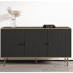 Maison Black And Gold 3 Door Sideboard