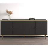 Maison Black And Gold 4 Door Wide Sideboard