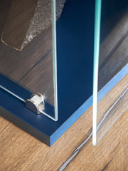 Marino Wooden Entertainment Unit in Navy & Oak Flagstaff - Furniture One Shop