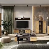 Marmo Wooden Coffee Table 115cm in Oak Artisan and San Sebastian