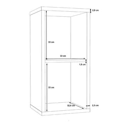 Mauro Medium Bookcase in Concrete Grey - Furniture One Shop