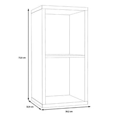 Mauro Medium Bookcase in Matt White - Furniture One Shop