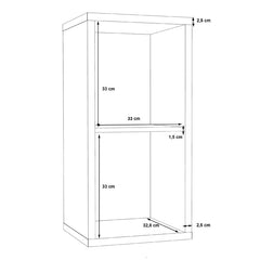 Mauro Medium Bookcase in Matt White - Furniture One Shop