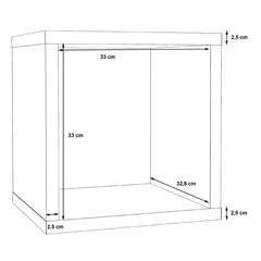 Mauro Small Bookcase in Matt White - Furniture One Shop