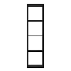 Mauro Tall Narrow Bookcase in Matt Black - Furniture One Shop
