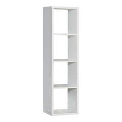 Mauro Tall Narrow Bookcase in Matt White - Furniture One Shop