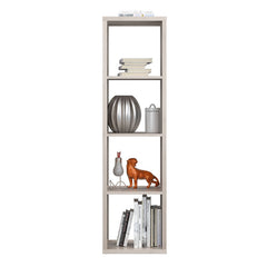 Mauro Tall Narrow Bookcase in Sand Oak - Furniture One Shop