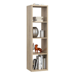 Mauro Tall Narrow Bookcase in Sonoma Oak - Furniture One Shop
