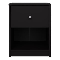 May Bedside 1 Drawer in Black - UK - Furniture One Shop