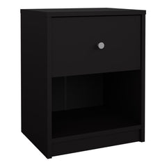 May Bedside 1 Drawer in Black - UK - Furniture One Shop