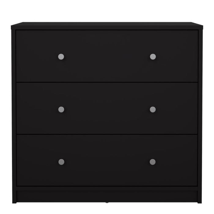 May Chest of 3 Drawers in Black - UK