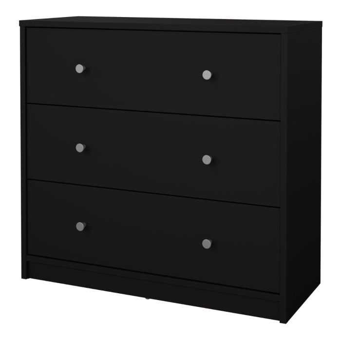 May Chest of 3 Drawers in Black - UK