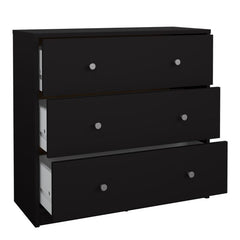 May Chest of 3 Drawers in Black - UK - Furniture One Shop