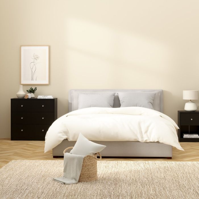 May Chest of 3 Drawers in Black - UK