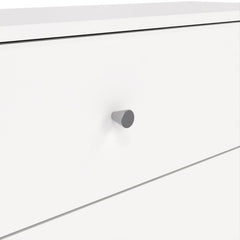 May Wooden Chest of 3 Drawers in White - Furniture One Shop