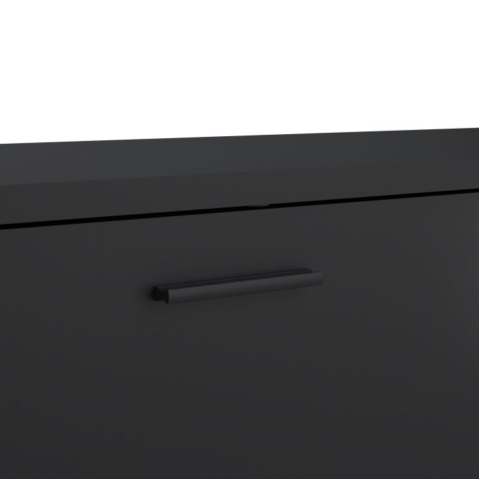 Media TV-unit with 2 doors 1 drawer 177 cm Black - UK