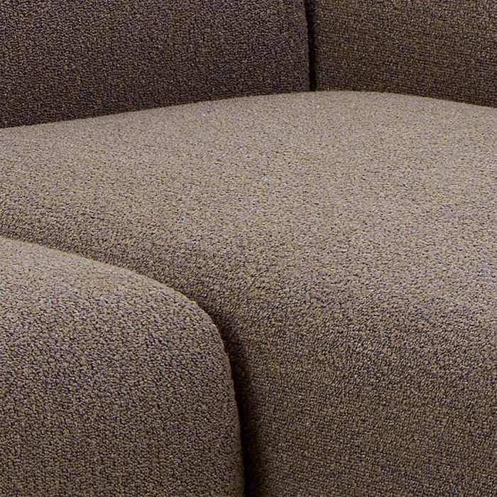 Midfield Fabric Right Hand 3 Seater Corner Sofa In Taupe