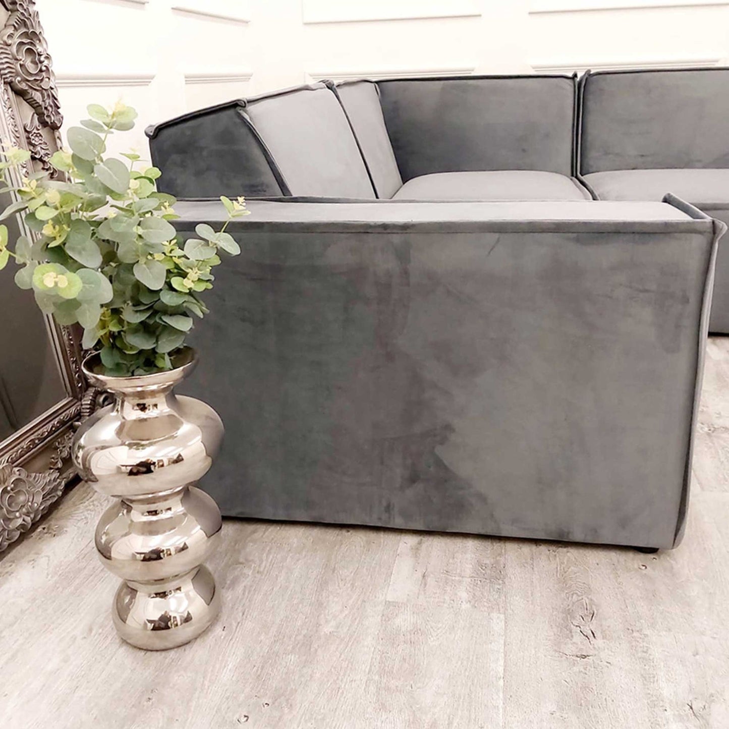 Midland Corner Sofa in Steel